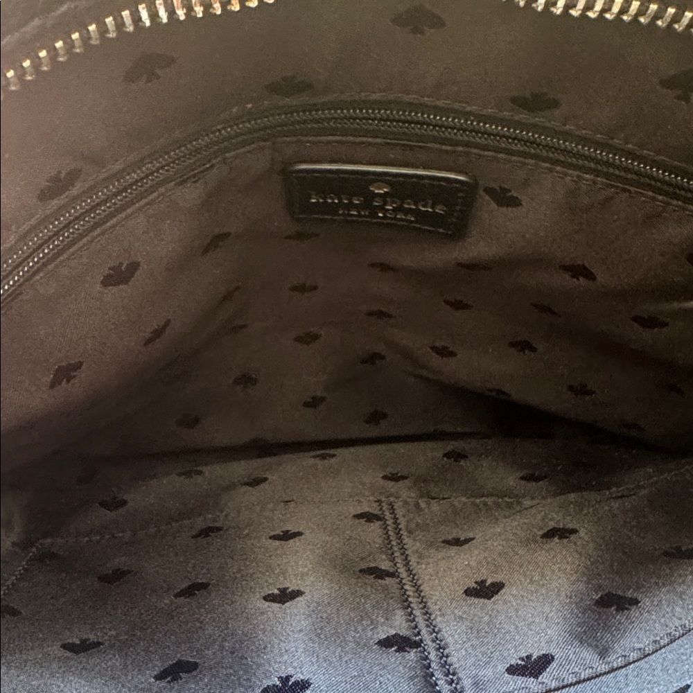 Black leather Kate Spade Pebbled leather crossbody purse bag - Picture 6 of 9